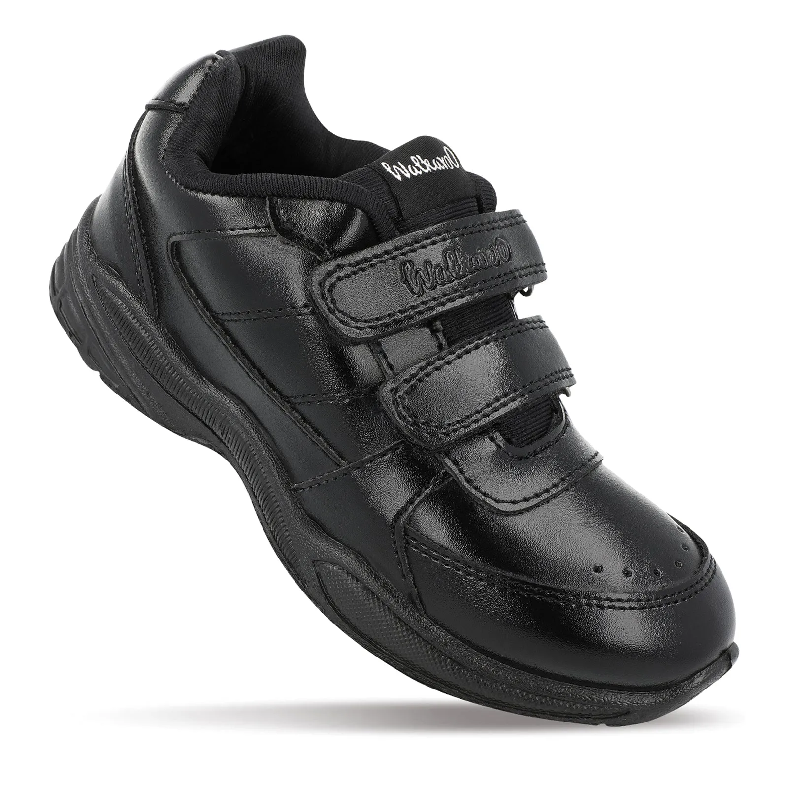 Walkaroo Senior Boys School Shoes - 570 Black